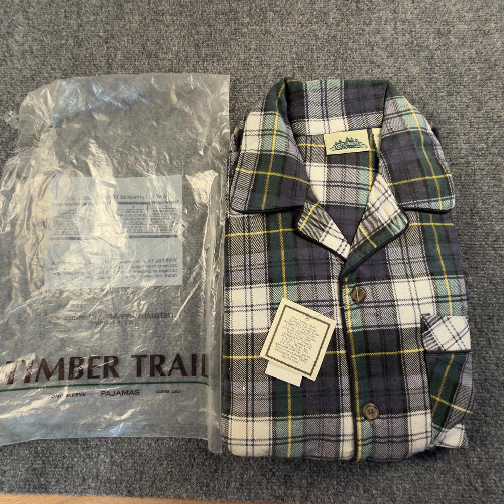 Timber Trail Men's Cotton Plaid Pajama Set Size B #1686